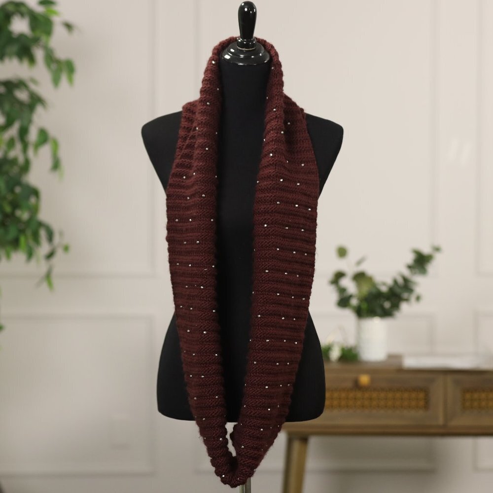 Mossimo Maroon Infinity Scarf - Picture 7 of 7